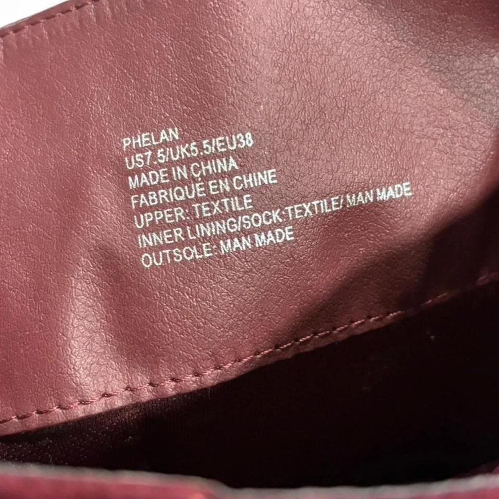 JustFab Phelan Burgundy Slouchy Knee-High Boots - Size 7.5